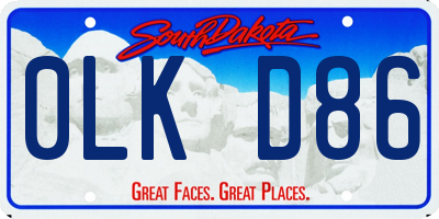 SD license plate 0LKD86