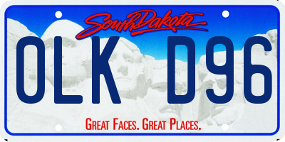 SD license plate 0LKD96