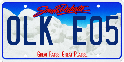 SD license plate 0LKE05