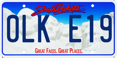 SD license plate 0LKE19