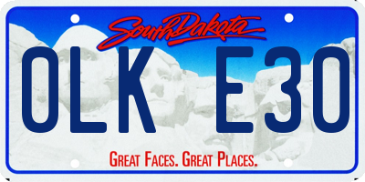 SD license plate 0LKE30