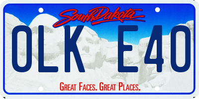 SD license plate 0LKE40