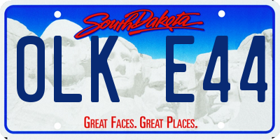 SD license plate 0LKE44