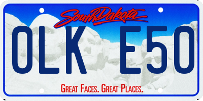 SD license plate 0LKE50