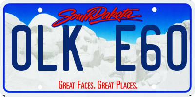 SD license plate 0LKE60