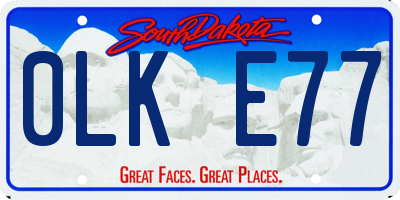 SD license plate 0LKE77