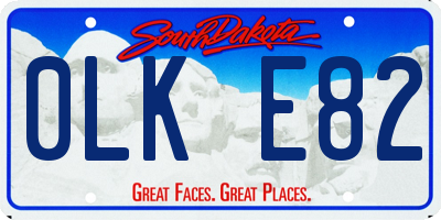 SD license plate 0LKE82