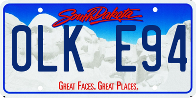 SD license plate 0LKE94