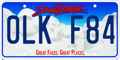 SD license plate 0LKF84