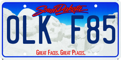 SD license plate 0LKF85