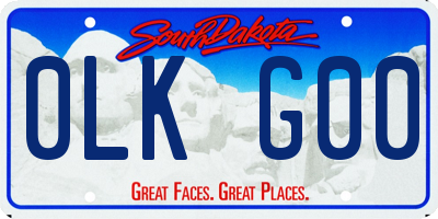 SD license plate 0LKG00