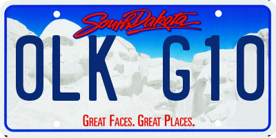 SD license plate 0LKG10