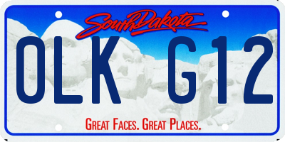 SD license plate 0LKG12