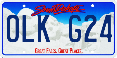 SD license plate 0LKG24