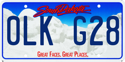 SD license plate 0LKG28