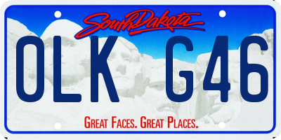 SD license plate 0LKG46