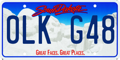 SD license plate 0LKG48