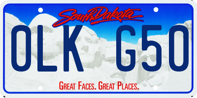 SD license plate 0LKG50