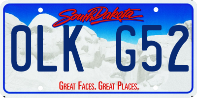 SD license plate 0LKG52