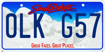 SD license plate 0LKG57