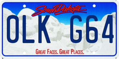 SD license plate 0LKG64