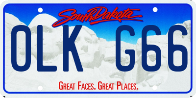 SD license plate 0LKG66