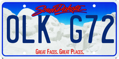 SD license plate 0LKG72