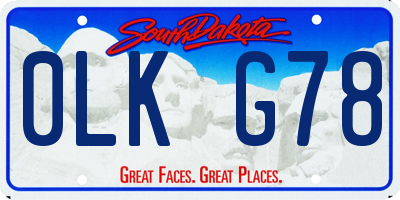 SD license plate 0LKG78