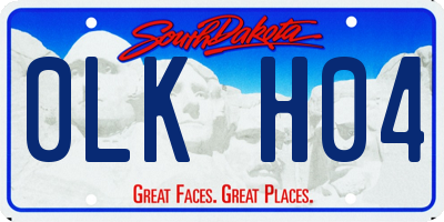 SD license plate 0LKH04