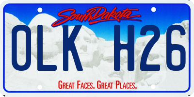 SD license plate 0LKH26