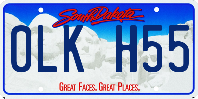 SD license plate 0LKH55