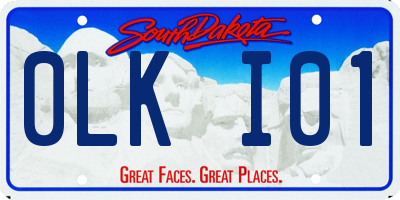 SD license plate 0LKI01