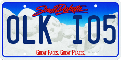 SD license plate 0LKI05