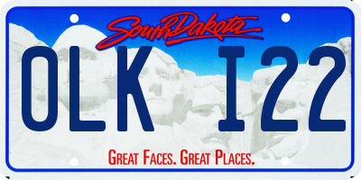 SD license plate 0LKI22
