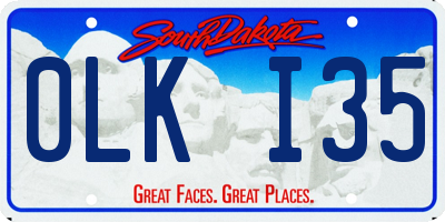 SD license plate 0LKI35