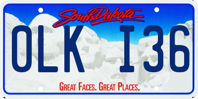 SD license plate 0LKI36