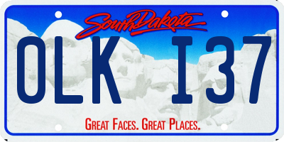 SD license plate 0LKI37
