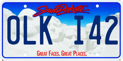 SD license plate 0LKI42