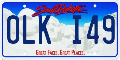 SD license plate 0LKI49
