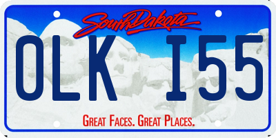 SD license plate 0LKI55