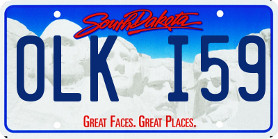 SD license plate 0LKI59