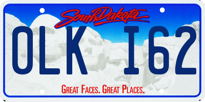 SD license plate 0LKI62
