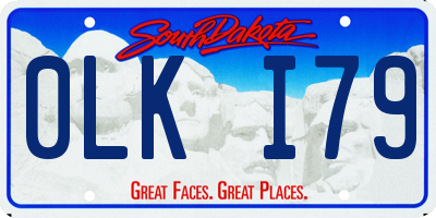 SD license plate 0LKI79