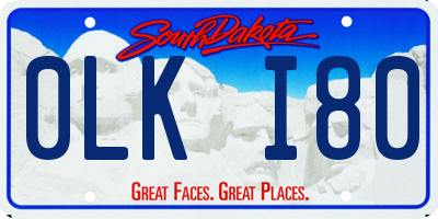 SD license plate 0LKI80