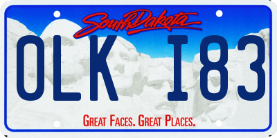 SD license plate 0LKI83