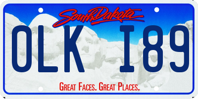 SD license plate 0LKI89