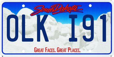SD license plate 0LKI91