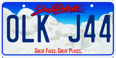 SD license plate 0LKJ44
