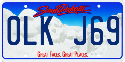 SD license plate 0LKJ69