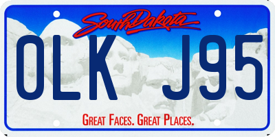 SD license plate 0LKJ95